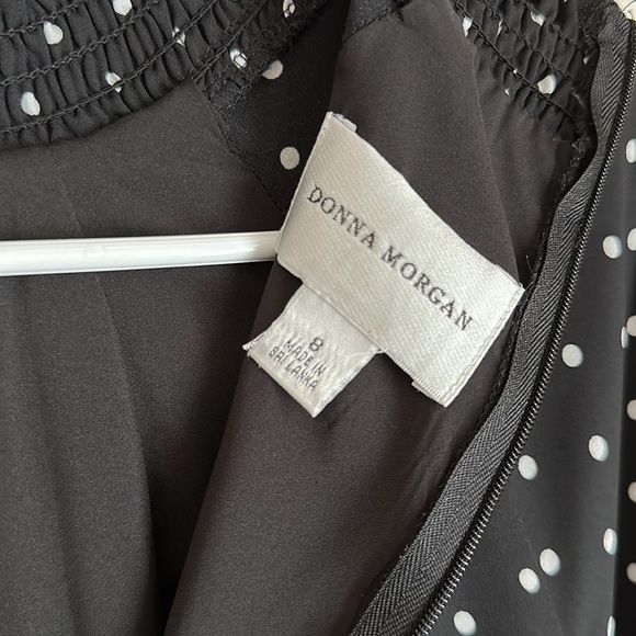 donna morgan black polka dot midi dress - Picture 6 of 6